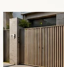 Illustrative metal entrance gate
